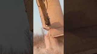 Bottom Up Chimney Demolition Process  Unique tools to boost efficiency and streamline work [upl. by Aubine]