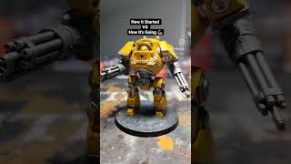 I painted a Space Marines Contemptor Dreadnought using only Five Colours Warhammer warhammer40k [upl. by Rumney]