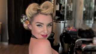 Authentic Victory Roll Hair Tutorial For Short Hair [upl. by Attej]