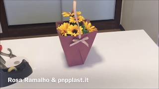 Gift wrapping 6 wrapflowers plantpotwrapping [upl. by Avitzur148]