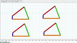 Mecanismos de 4 barras en working model Ley de Grashof practica 1 [upl. by Llain]