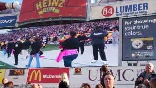 Steelers v Ravens  10202013  National Anthem  Breast Cancer Survivors Exit Field [upl. by Art418]