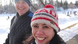 Bowness Park Calgary Canada  Perfect outdoor skating for family  Ice Skating [upl. by Romo260]