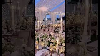 You can see our wedding decorations at night backdrop wedding tablecloth weddingdecor [upl. by Kaile]