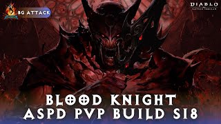 Diablo Immortal  Blood Knight ASPD PVP Build Season 18  Battleground Defense [upl. by Howlond]