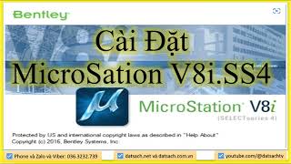 Hướng dẫn cài đặt MicroSation V8iSS4081109832 Cho Học Viên và Sinh Viên Tại Công Ty datsachnet [upl. by Leona]