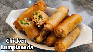 Chicken Lumpianada Madiskarteng nanay by mhelchoice [upl. by Ydnab]