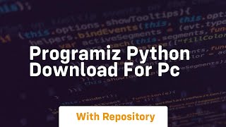 programiz python download for pc [upl. by Otreblanauj211]