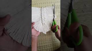 Macrame hanging wall decor macrame wallhangingideas craft feather [upl. by Yenwat]