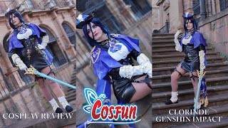 Cosplay review Clorinde Genshin Impact AA Quality from Cosfun [upl. by Nosyaj]