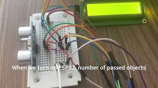 Object counter with ESP32 and HCSR04 [upl. by Razaele979]