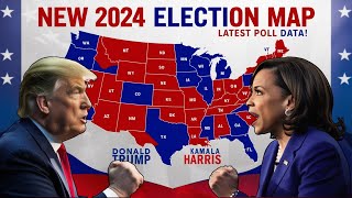 New 2024 Election Map with Latest Polling Data from All 50 States Trump vs Harris [upl. by Terag]