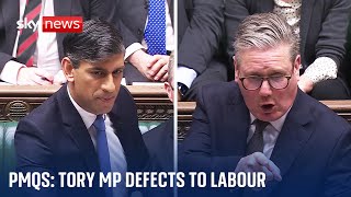 PMQs Sir Keir Starmer welcomes Tory defector Natalie Elphicke to Labour [upl. by Ardehs]