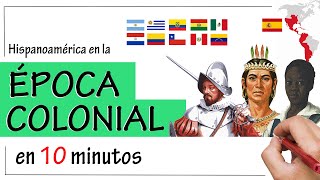 La ÉPOCA COLONIAL en Hispanoamérica  Resumen  Organización Política Económica y Social [upl. by Arick740]