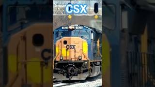 🍔 Crazy Looking Paint on the Nose of a CSX EMD SD70MAC 🍔 [upl. by Ed]