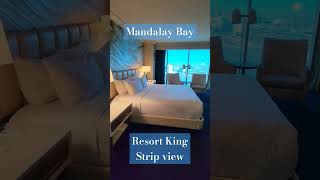 Room tour in 60 seconds  Mandalay Bay resort king strip view vegas roomtour onetake mandalaybay [upl. by Kedezihclem721]