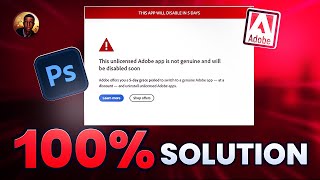 This Unlicensed Adobe App Is Not Genuine amp Will Be Disabled Soon  100 FIXED  Photoshop [upl. by Nairod]