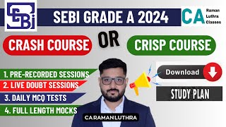 SEBI Grade A 2024 STUDY PLAN  Live Doubts Session  Daily MCQ Tests  Lets CRACK SEBI EXAM [upl. by Vickie]