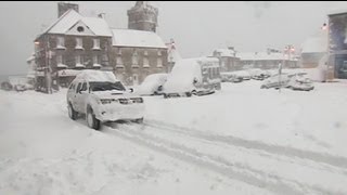 Snow chaos in France UK and Germany [upl. by Aniuqal]