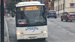 Soisalon Liikenne 53 Volvo 8700 B12B  Jouko bus line 111 in Lappeenranta Finland [upl. by Euf28]