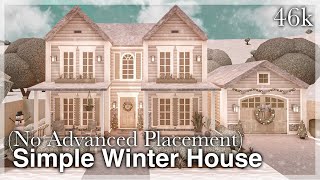 Bloxburg  Simple Winter House Speedbuild no advanced placement  exterior [upl. by Fante]