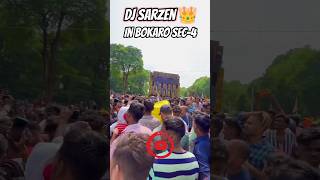 Dj sarzen djsarzen 👑 dj Ganpati visarjan Road show 🥵 full Bass testing Bokaro sec4 shorts [upl. by Reaht]