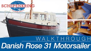 Danish Rose 31 Motorsailer for sale  Yacht Walkthrough   Schepenkring Lelystad  4K [upl. by Jangro732]