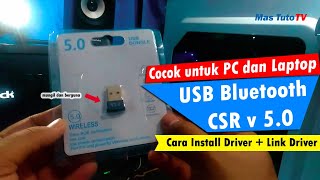 Review USB Bluetooth Adapter 50 Dongle Wireless Receiver PC Laptop Komputer [upl. by Letitia138]