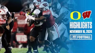 Oregon at Wisconsin  Highlights  Big Ten Football  11162024 [upl. by Mini675]