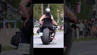 harleydavidson harley europeanbikeweek faakersee harleygirl bikelife custom exhaust moto [upl. by Koloski655]