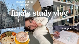 finals study vlog  library studying writing essays and good food [upl. by Horatio]