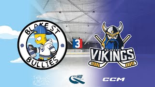 Blake St Bullies v Vikings  Div 3  5th November  IceHQ Rec League ice hockey [upl. by Ahseinod908]