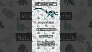 Elasmosaurus ।। Dinosaurs in a nutshell shorts dinosaur elasmosaurus prehistoric fossils [upl. by Cammie]