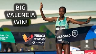 Megertu Alemu DOMINATES Valencia Marathon 2024 Wins By Over 90 Seconds [upl. by Tandi972]