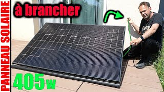 Un panneau solaire à brancher sur prise 220V SUNOLOGY PLAY station solaire PLUG amp PLAY 405w [upl. by Tirma401]