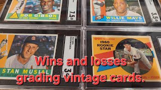 Wins and losses grading and crossing over vintage cards [upl. by Oidivo]