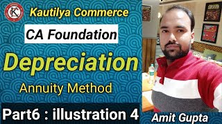 CA Foundation  Depreciation Account  Annuity Method  illustration 4  Part6 [upl. by Haram]