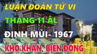 Tử vi tuổi ĐINH MÙI 1967 tháng 11 âm lịch KHÔNG HỀ DỄ DÀNG RẤT NHIỀU BIẾN ĐỘNG [upl. by Em]