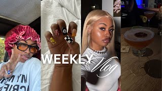 WEEKLY VLOG  new hair style  starting my closet AGAIN  movie night  cooking with my friends [upl. by Derrej953]