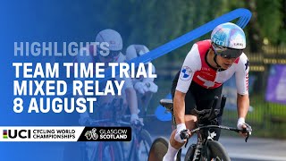 Road Mixed Team Time Trial Relay Highlights  2023 UCI Cycling World Championships [upl. by Nallak]