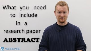 How to Write an Abstract for a Research Paper [upl. by Odradlig]