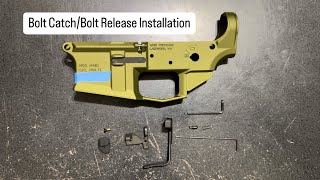 How To Install Bolt CatchBolt Release On Your AR15 Lower Receiver [upl. by Walling841]