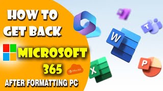 How to get back ms office 365 after formatting pc  how to reinstall ms office 365 office 365 [upl. by Kallista]