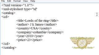 Linking Xsl File With Xml part6 [upl. by Krutz]