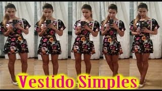 Costura para iniciantes vestido Simples por janaina pauferro [upl. by Akinehs359]