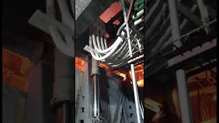 Megatherm Green Induction Furnace 40 Ton Liquid Metal Tapping [upl. by Ycniuqed25]