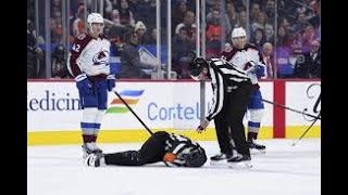 NHL referee Mitch Dunning communicative can move extremities following violent collision [upl. by Tala815]