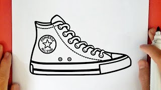 COME DISEGNARE UNA SCARPA CONVERSE [upl. by Lamraj133]