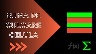 Suma valori Excel in functie de culoarea unei celule [upl. by Pan]