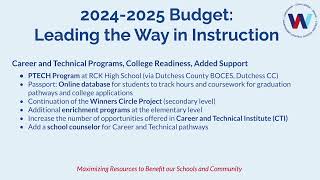 Wappingers Central School District Budget amp Ballot Presentation 20242025 [upl. by Belsky]